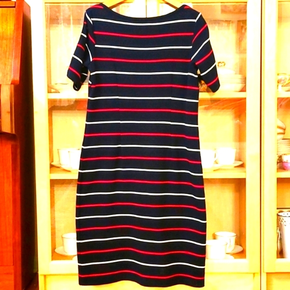 Talbots Dresses & Skirts - Talbots Navy Stripe Soft Cotton Dress. Women Size Small.